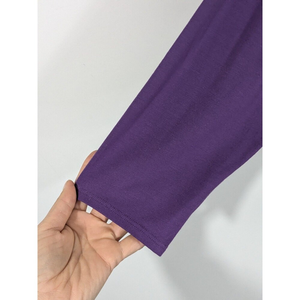 Eileen Fisher Tunic Women Purple Asymmetrical Hem Long Sleeve Viscose Sz 2X - Picture 4 of 7
